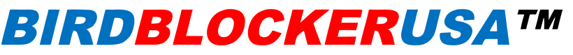 BirdBlocker USA logo with a blue and red color scheme